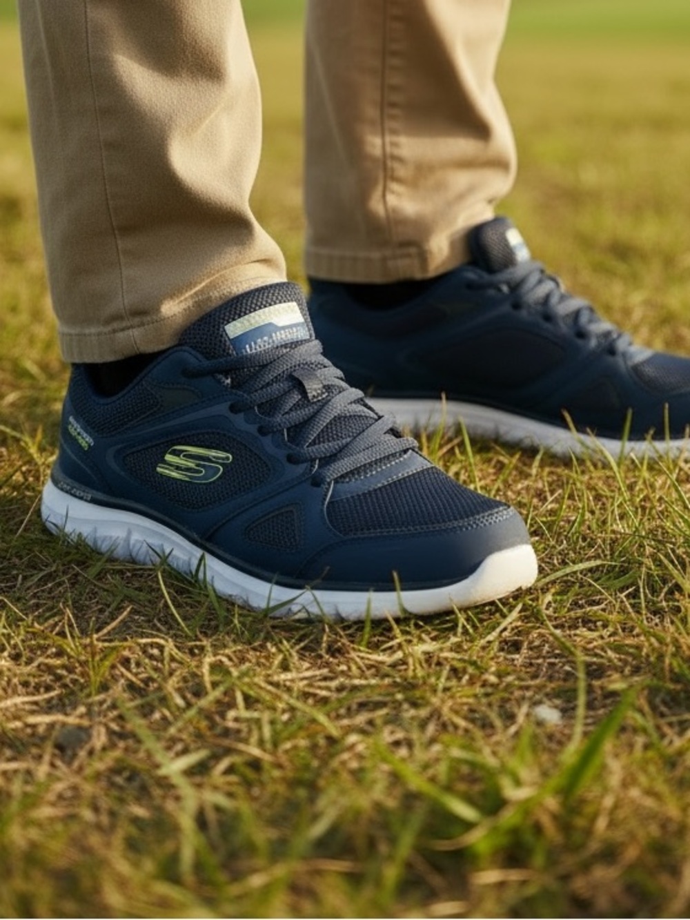 Skechers Track Ezra’l Mens 11.5 Wide Navy Sneakers Slip Ins No box